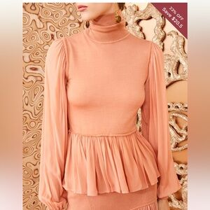 Ulla Johnson Liana  turtleneck, S color blush